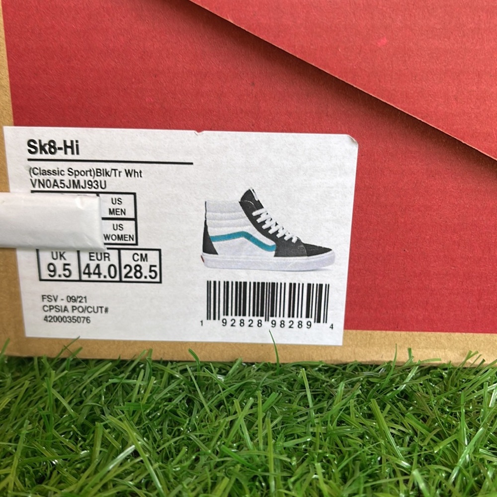 Vans Sk8-Hi Classic Sport Black/True White Leather Womens sneakers - Picture 16 of 16